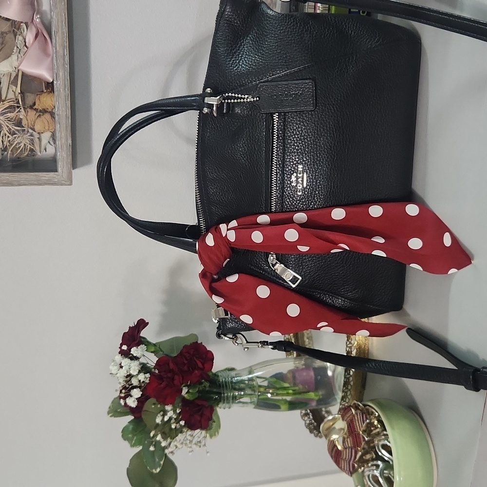 Coach Black Leather Handbag- Praire Satchel B2054-79997